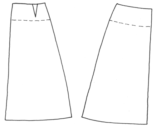 how to line a skirt with a waist facing